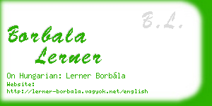 borbala lerner business card